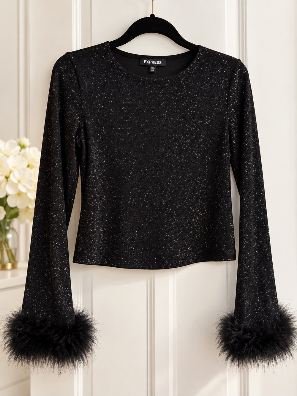 Express elegant sparkly top